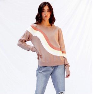 Retro stripe sweater. Lovely neutral colors and quality materials. Super comfy.